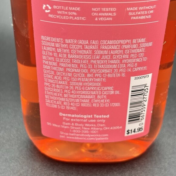 Bath & Body Works Strawberry Soda Body Wash Shower Gel 10 oz Fruity Summer Aloe - Picture 9 of 13
